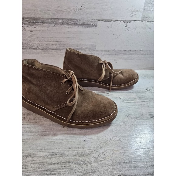 LL Bean Women's Size 6 Stonington Chukka Boots Brown Suede Leather 507370 - Picture 4 of 8